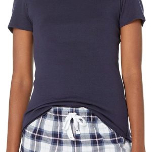 Women Poplin Short and Sleep Tee Set