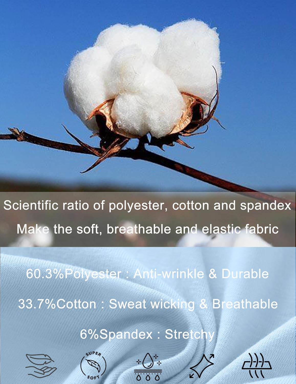 Cotton Pajamas Sets for Women 2 Piece Button Down Short Sleeve Pj Set with Long Pants Lounge Set Soft Sleepwear S-XXL - Image 2