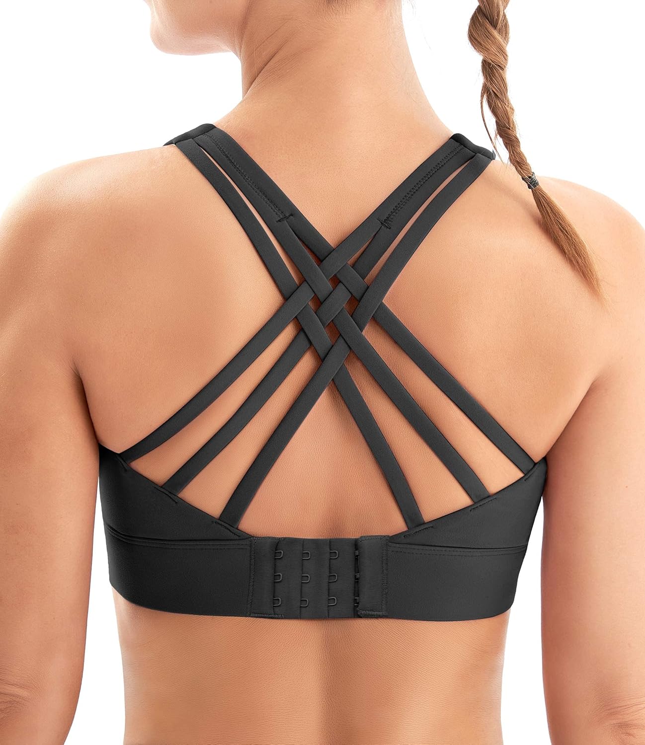 Sports Bras for Women High Support Large Bust High Impact Womens Sports Bras Strappy Padded Sports Bra