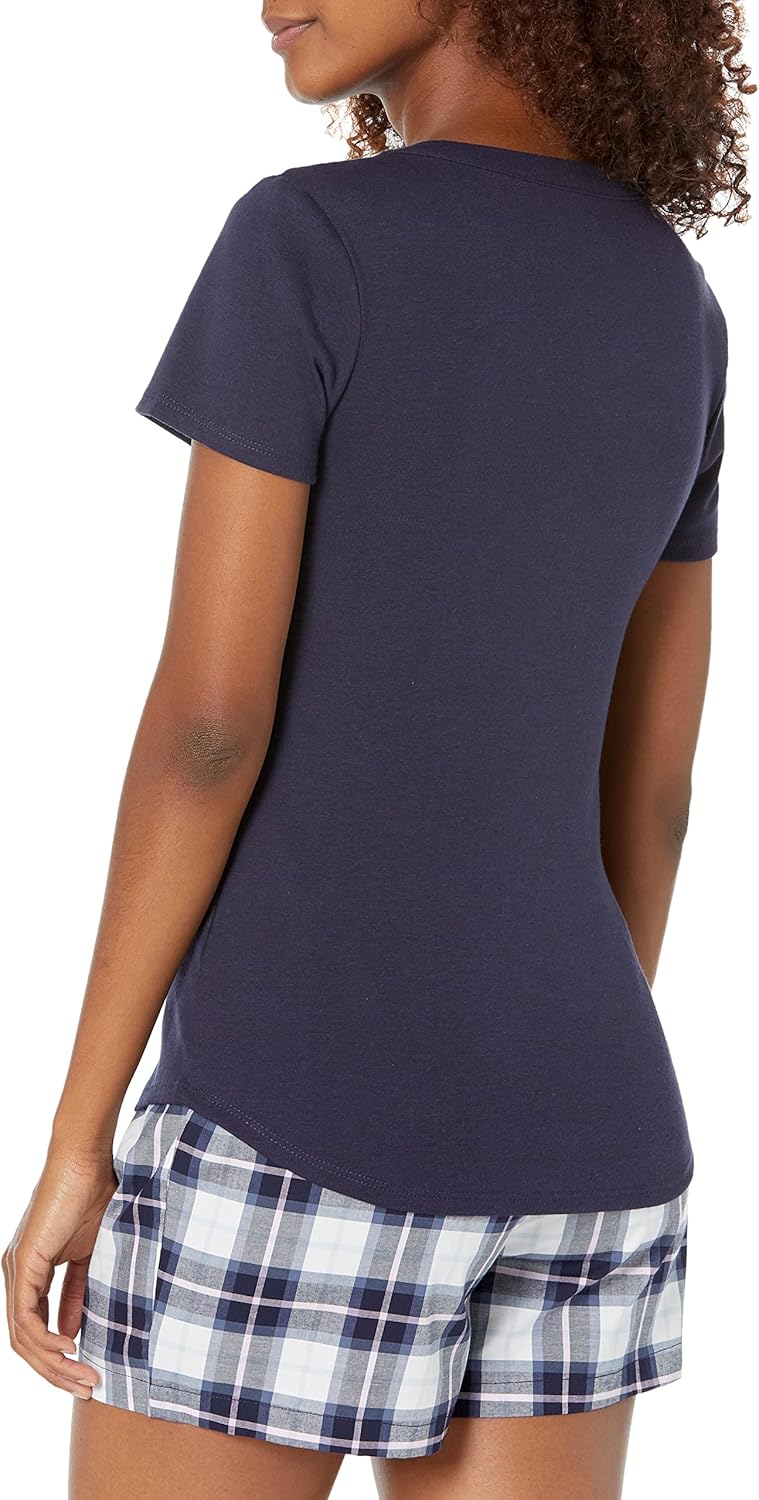 Women Poplin Short and Sleep Tee Set - Image 2
