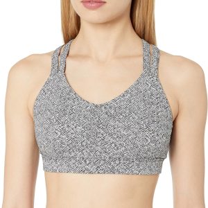 Womens Medium Support Compression Strappy Back Cami Bra